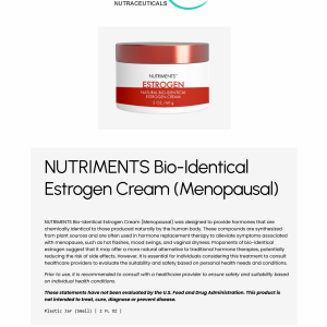 Alternative view of Bio-Identical Estrogen Cream (Menopausal) 1.8371E+11