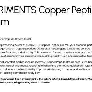 Copper Peptide Cream -3oz n.a.